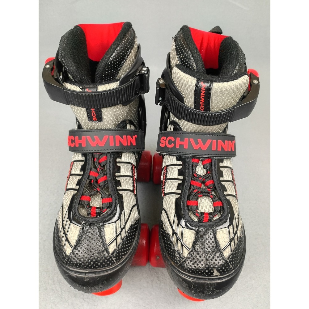 Schwinn Kids Adjustable Roller Skates Quad Red Black Silver Size 1-4